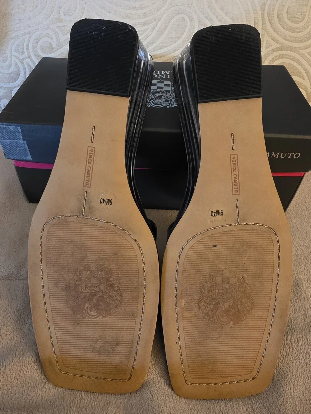 EUC Vince Camuto Beyinds Black Wedge Mules - Size 9M - Picture 5 of 5